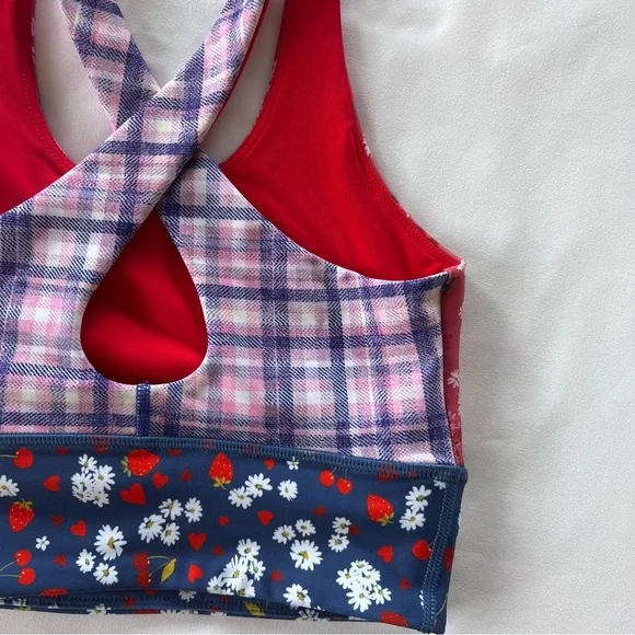 Anthropologie X Kachel• Floral Contrast Sports Bra - Picture 10 of 14